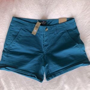 NWT American Eagle low rise midi shorts, opt roll cuff